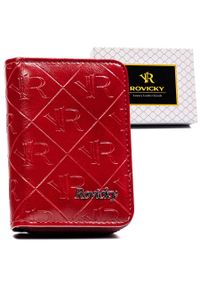 ROVICKY - Portfel damski Rovicky RPX-33-PMT czerwony. Kolor: czerwony. Wzór: aplikacja #1
