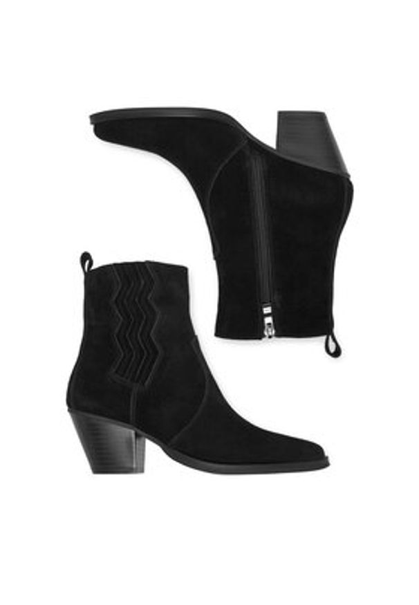 DeeZee Botki 20258-1 Czarny. Kolor: czarny. Materiał: materiał