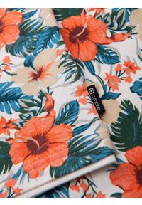 Ombre Clothing - Koszulka polo bawełniana z nadrukiem w kwiaty – biała V1 OM-POSS-0149 - XXL. Okazja: na co dzień. Typ kołnierza: polo. Kolor: biały. Materiał: bawełna. Wzór: kwiaty, nadruk. Sezon: lato. Styl: wakacyjny, elegancki, casual #9