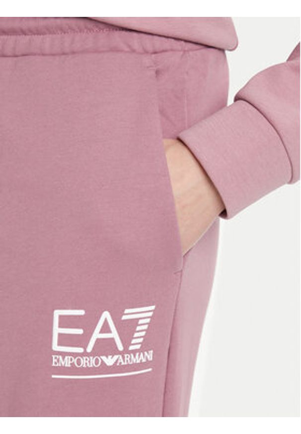 EA7 Emporio Armani Spodnie dresowe 7W000418 AF12473 UA272 Różowy Regular Fit. Kolor: różowy. Materiał: bawełna