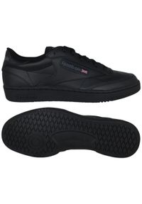 Buty do chodzenia męskie Reebok Club C 85. Zapięcie: sznurówki. Kolor: czarny. Materiał: syntetyk, tkanina, skóra, materiał. Szerokość cholewki: normalna. Model: Reebok Club. Sport: turystyka piesza
