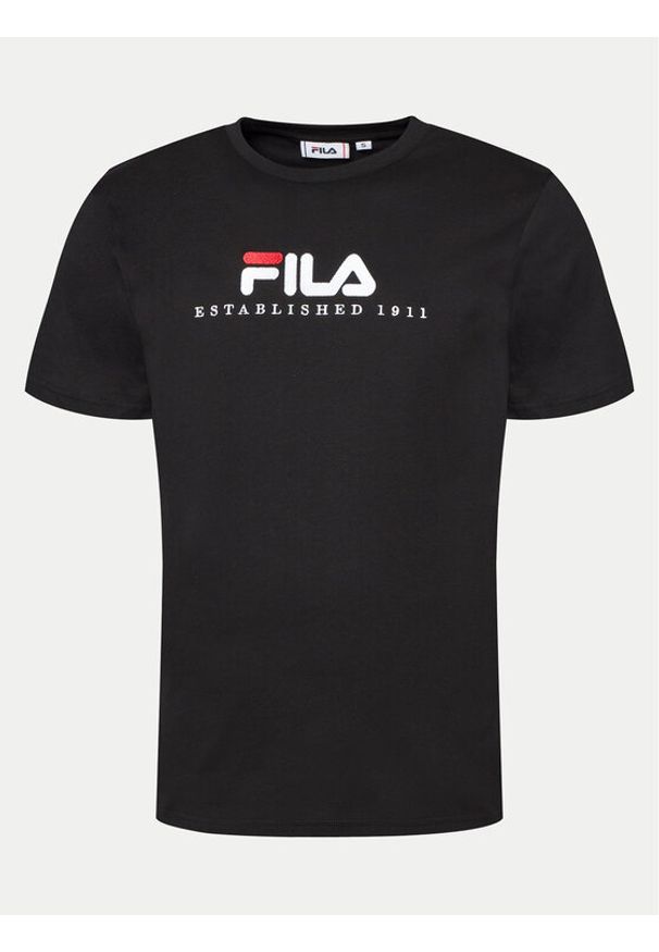 Fila T-Shirt FAU0147 Czarny Regular Fit. Kolor: czarny. Materiał: bawełna