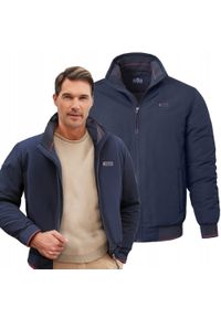 Ocieplona Zimowa Kurtka z Wysokim Kołnierzem - Pako Jeans - Granatowa. Kolor: niebieski. Materiał: tkanina, poliester. Sezon: zima #6