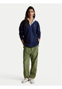 Polo Ralph Lauren Sweter 211B17797001 Granatowy Regular Fit. Typ kołnierza: polo. Kolor: niebieski. Materiał: bawełna #7