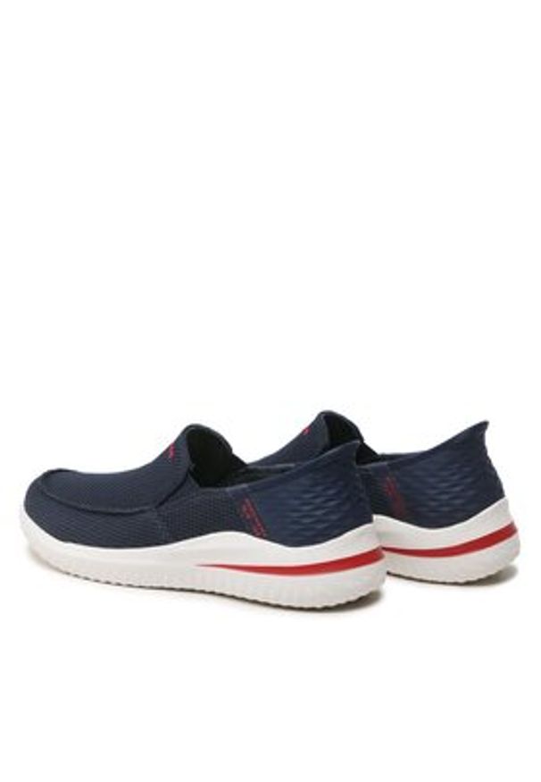 skechers - Skechers Mokasyny Cabrino 210604/NVY Granatowy. Kolor: niebieski. Materiał: materiał