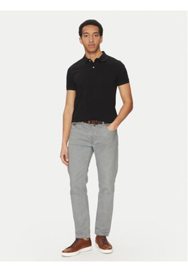 Geox Polo M5511B T3240 F9000 Czarny Regular Fit. Typ kołnierza: polo. Kolor: czarny. Materiał: bawełna