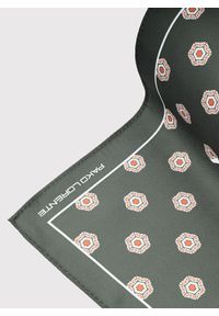 Pako Lorente - PAKO LORENTE – Ciemnozielona poszetka męska sześciokąty. Kolor: zielony. Materiał: poliester. Wzór: geometria #2