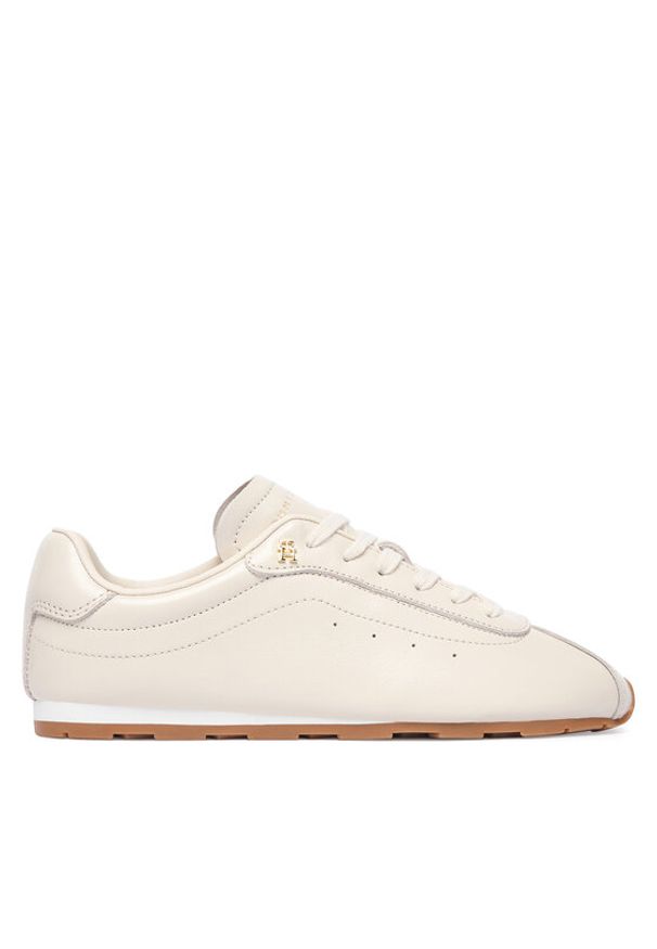 TOMMY HILFIGER - Tommy Hilfiger Sneakersy Bella Sneaker Leather FW0FW09495 Kremowy. Kolor: kremowy. Materiał: skóra