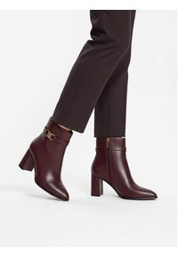 Nine West Botki CEO-NASIRA-01 Bordowy. Kolor: czerwony. Materiał: materiał #7