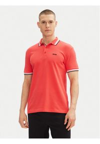 BOSS Polo Paddy 50469055 Czerwony Regular Fit. Typ kołnierza: polo. Kolor: czerwony. Materiał: bawełna