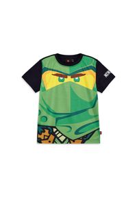 Koszulka Dziecięca Bio Bawełna LEGO Ninjago Tano 311 Czarna. Kolor: czarny. Materiał: bawełna. Długość rękawa: krótki rękaw. Długość: krótkie. Wzór: nadruk. Sezon: lato #1