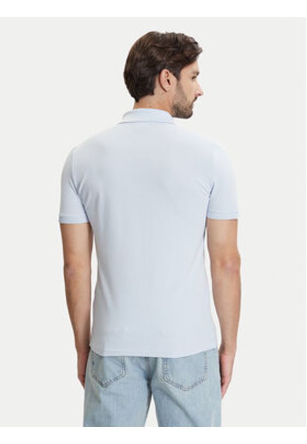 Lacoste Polo PH5056 Błękitny Slim Fit. Typ kołnierza: polo. Kolor: niebieski. Materiał: syntetyk