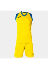 Zestaw do koszykówki dla dorosłych Joma Final II. Kolor: niebieski, wielokolorowy, żółty. Materiał: dresówka. Sport: koszykówka