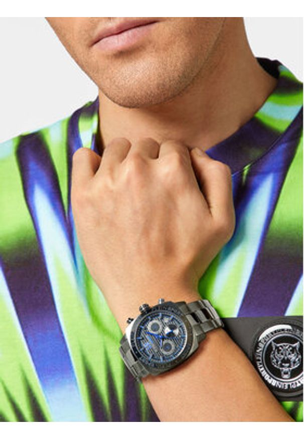 Plein Sport Zegarek Wildcat PSGBA1323 Szary. Kolor: szary. Styl: sportowy