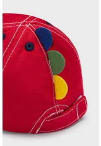 Mayoral Newborn czapka niemowlęca kolor czerwony z nadrukiem. Kolor: czerwony. Wzór: nadruk