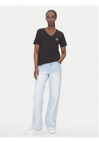 Calvin Klein Jeans Komplet 2 t-shirtów LV047C906G Czarny Regular Fit. Kolor: czarny. Materiał: bawełna #6