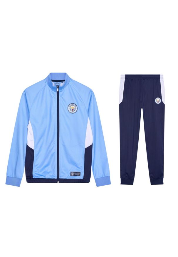 MANCHESTER CITY - Dres piłkarski dla dorosłych Manchester City. Kolor: niebieski. Materiał: dresówka. Sport: piłka nożna