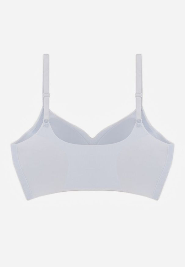 Renee - Niebieski Elastyczny Biustonosz Bezszwowy Bez Fiszbin Edaelia. Kolor: niebieski. Materiał: jeans