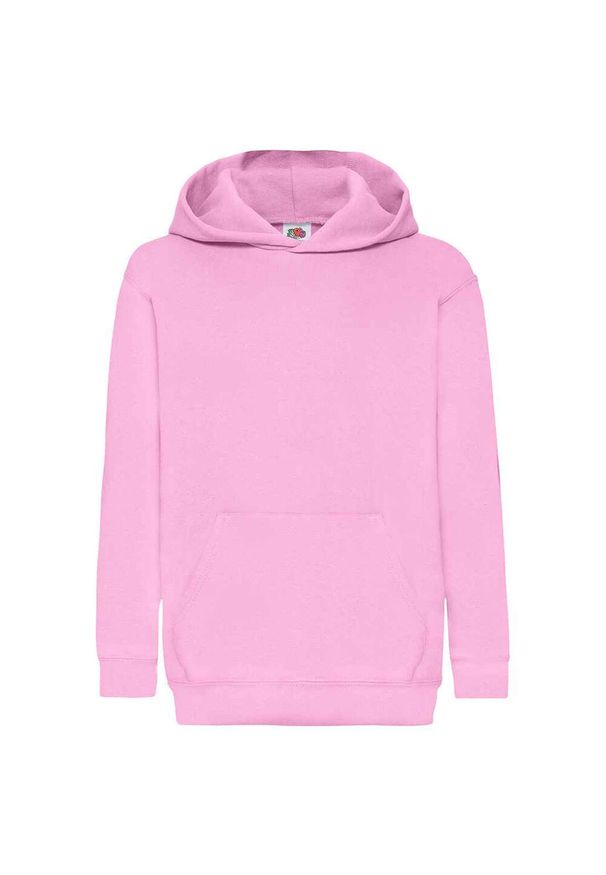 FRUIT OF THE LOOM - Bluza Z Kapturem Dla Dzieci. Typ kołnierza: kaptur. Kolor: różowy