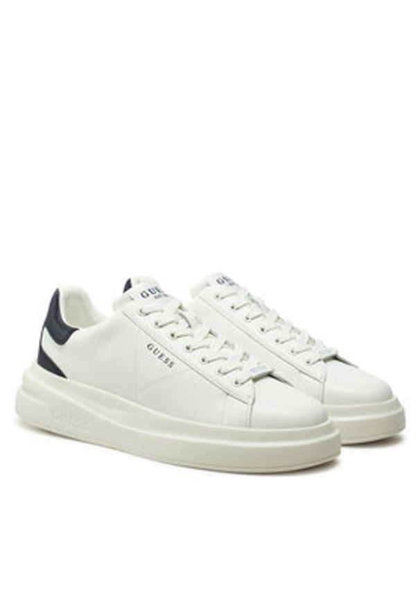 Guess Sneakersy FMPELB LEA12 Biały. Kolor: biały. Materiał: skóra