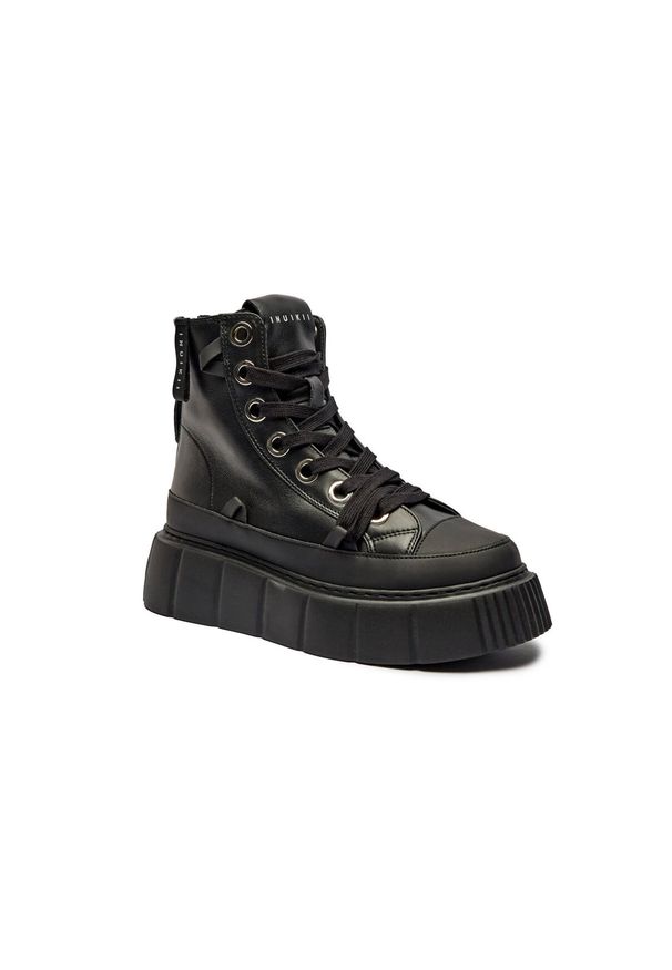 Inuikii - INUIKII LEATHER MATILDA Sneakersy damskie. Okazja: na co dzień, do pracy, na spacer. Kolor: czarny. Sport: turystyka piesza