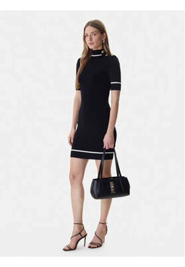 Marciano Guess Sukienka dzianinowa 6RGK24 5905Z Czarny Classic Fit. Kolor: czarny. Materiał: wiskoza