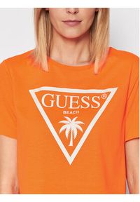 Guess T-Shirt E02I01 KB9I0 Pomarańczowy Regular Fit. Kolor: pomarańczowy. Materiał: syntetyk #4