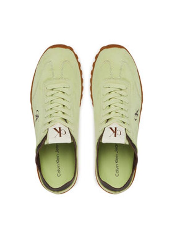 Calvin Klein Jeans Sneakersy Low Profile Runner Mg Sue YW0YW01898 Zielony. Kolor: zielony. Materiał: skóra, zamsz