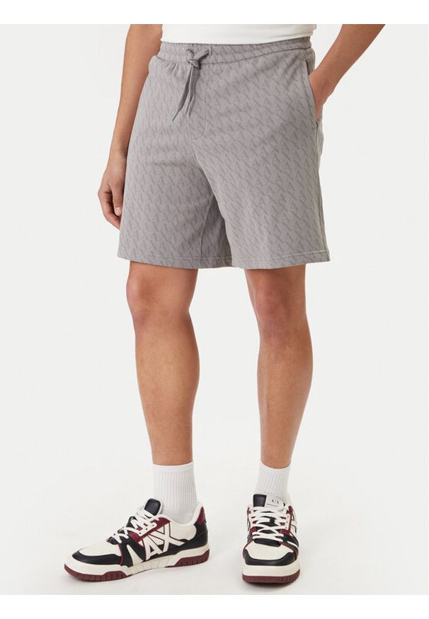Armani Exchange Szorty sportowe XM001227 AF11847 M8315 Beżowy Regular Fit. Kolor: beżowy. Materiał: bawełna. Styl: sportowy