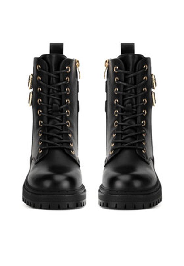 DeeZee Trzewiki HY60208-4 Czarny. Kolor: czarny. Materiał: skóra