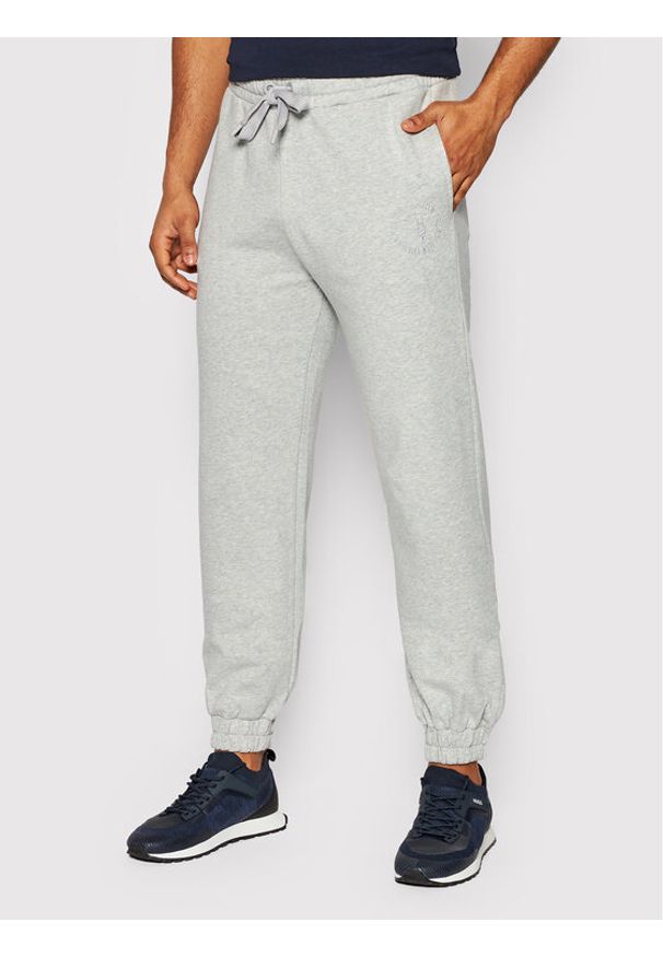 Trussardi Jeans - Spodnie dresowe Trussardi. Kolor: szary. Materiał: dresówka