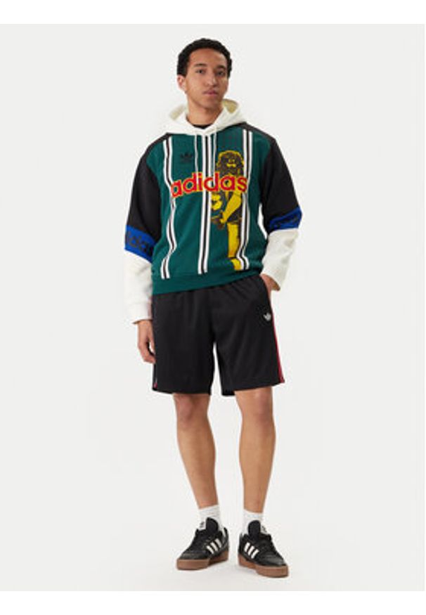 Adidas - adidas Bluza Archive Football Graphic KD1438 Zielony Loose Fit. Kolor: zielony. Materiał: bawełna