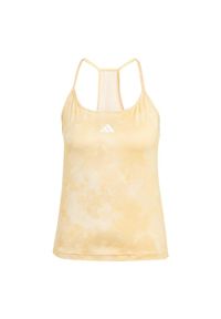 Adidas - Top Train Essentials AOP Flower Tie-Dye Tank. Kolor: żółty. Materiał: materiał