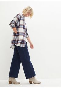 bonprix - Koszula flanelowa z czystej bawełny. Kolor: niebieski. Materiał: bawełna. Długość: długie #2