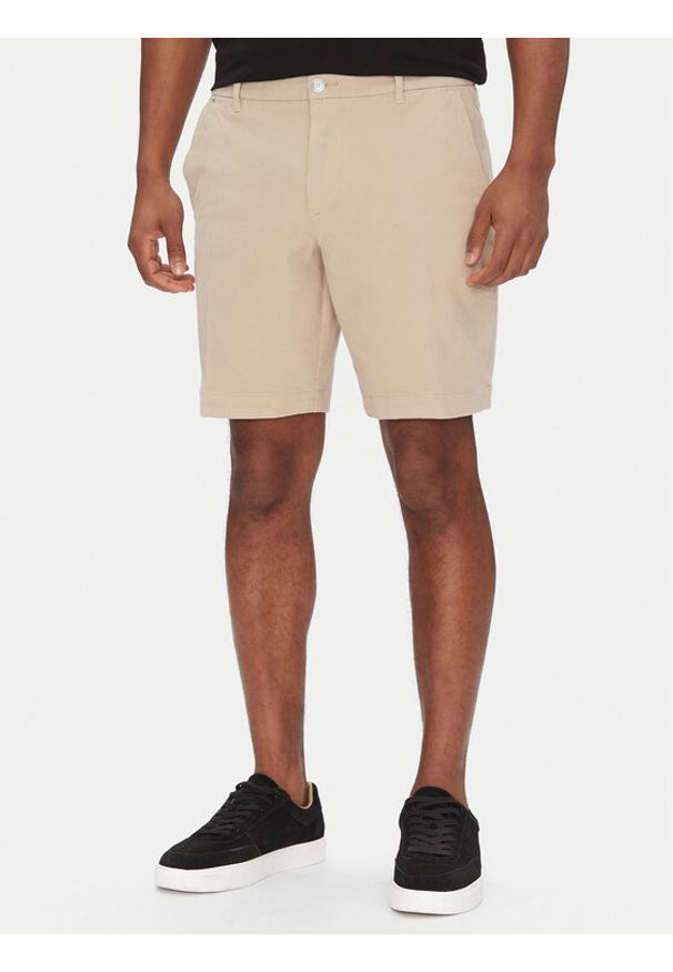 BOSS Szorty materiałowe H-Slice-Shorts1 50543951 Beżowy Slim Fit. Kolor: beżowy. Materiał: bawełna