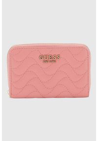 Guess - GUESS Różowy portfel damski Melisandra. Kolor: różowy. Materiał: skóra ekologiczna