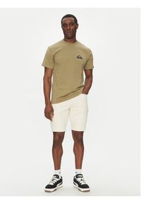 Quiksilver T-Shirt EQYZT08042 Khaki Regular Fit. Kolor: brązowy. Materiał: bawełna #4