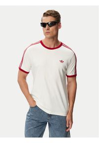 Adidas - adidas T-Shirt Drop Needle 3 Stripes Tee KS7449 Biały Regular Fit. Kolor: biały. Materiał: bawełna #1