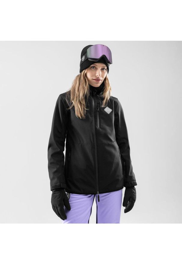 SIROKO - Kurtka snowboardowa damska W2-W McKinley. Kolor: czarny. Materiał: softshell, materiał. Sport: snowboard