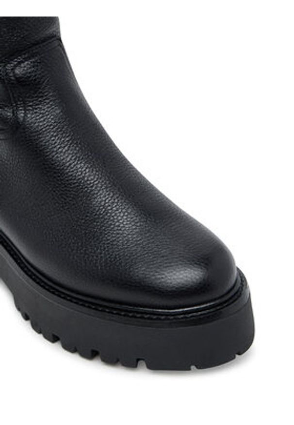 Karl Lagerfeld - KARL LAGERFELD Kozaki Burly Biker KL43490W Czarny. Kolor: czarny. Materiał: skóra