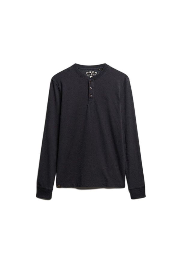 Koszulka Superdry Classic Essential Grandad. Kolor: szary. Długość rękawa: długi rękaw