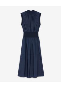 Kenzo - KENZO - Granatowa sukienka midi. Kolor: niebieski. Materiał: materiał. Długość: midi #4