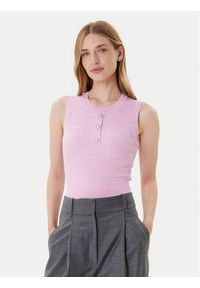 Morgan Top 252-MJILA Różowy Slim Fit. Kolor: różowy. Materiał: syntetyk