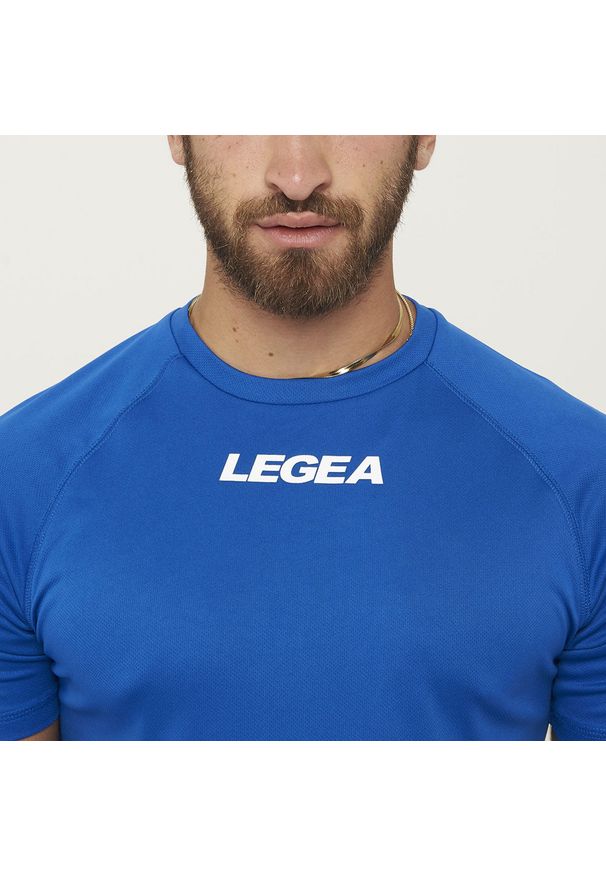 LEGEA - Koszulka Legea Leipzig Dorosłych. Kolor: niebieski. Materiał: poliester. Sport: fitness