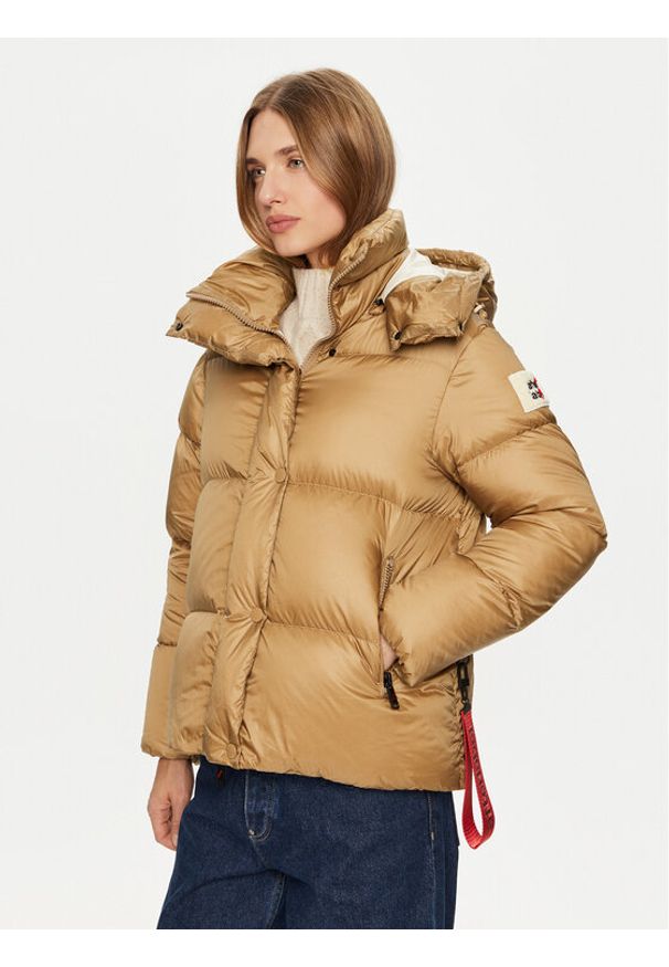 After Label Kurtka puchowa Kipnuk A00043 Beżowy Regular Fit. Kolor: beżowy. Materiał: syntetyk