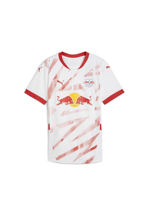 Puma - Damska koszulka domowa RB Leipzig 24/25 PUMA White For All Time Red. Kolor: czerwony, wielokolorowy, biały. Sport: piłka nożna
