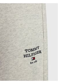 TOMMY HILFIGER - Tommy Hilfiger Spodnie dresowe Logo KB0KB08697 D Szary Regular Fit. Kolor: szary. Materiał: bawełna