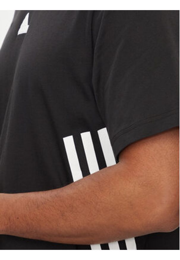 Adidas - adidas T-Shirt Future Icons 3-Stripes IR9166 Czarny Loose Fit. Kolor: czarny. Materiał: bawełna