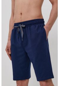 Calvin Klein Underwear Szorty piżamowe męskie kolor granatowy gładkie. Kolor: niebieski. Materiał: materiał. Wzór: gładki