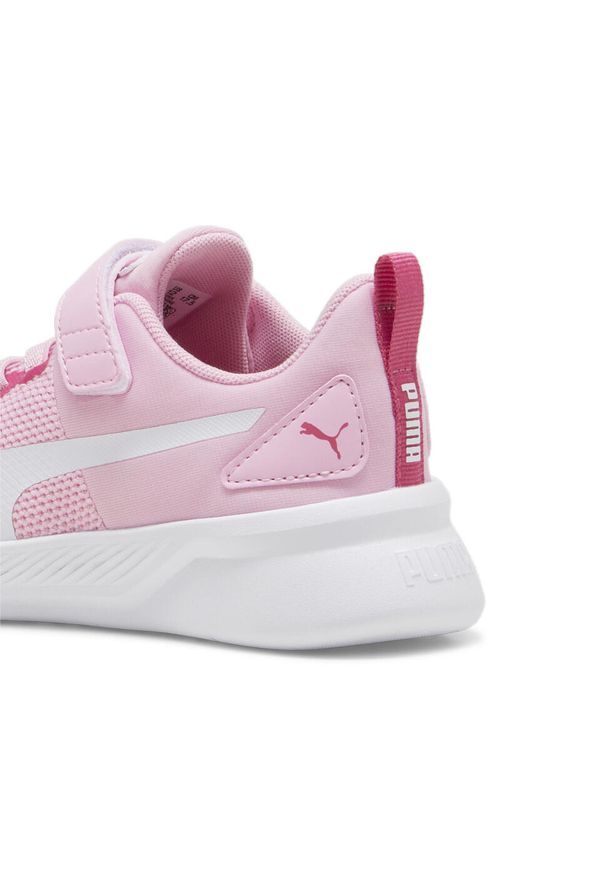 Puma - Dziecięce buty sportowe Flyer Runner V PUMA Pink Lilac White. Zapięcie: rzepy. Kolor: biały, wielokolorowy, różowy, fioletowy. Materiał: materiał, syntetyk, tkanina. Szerokość cholewki: normalna. Sport: turystyka piesza